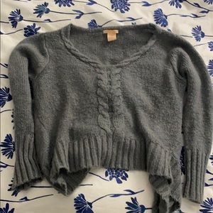 Cropped Grey Sweater